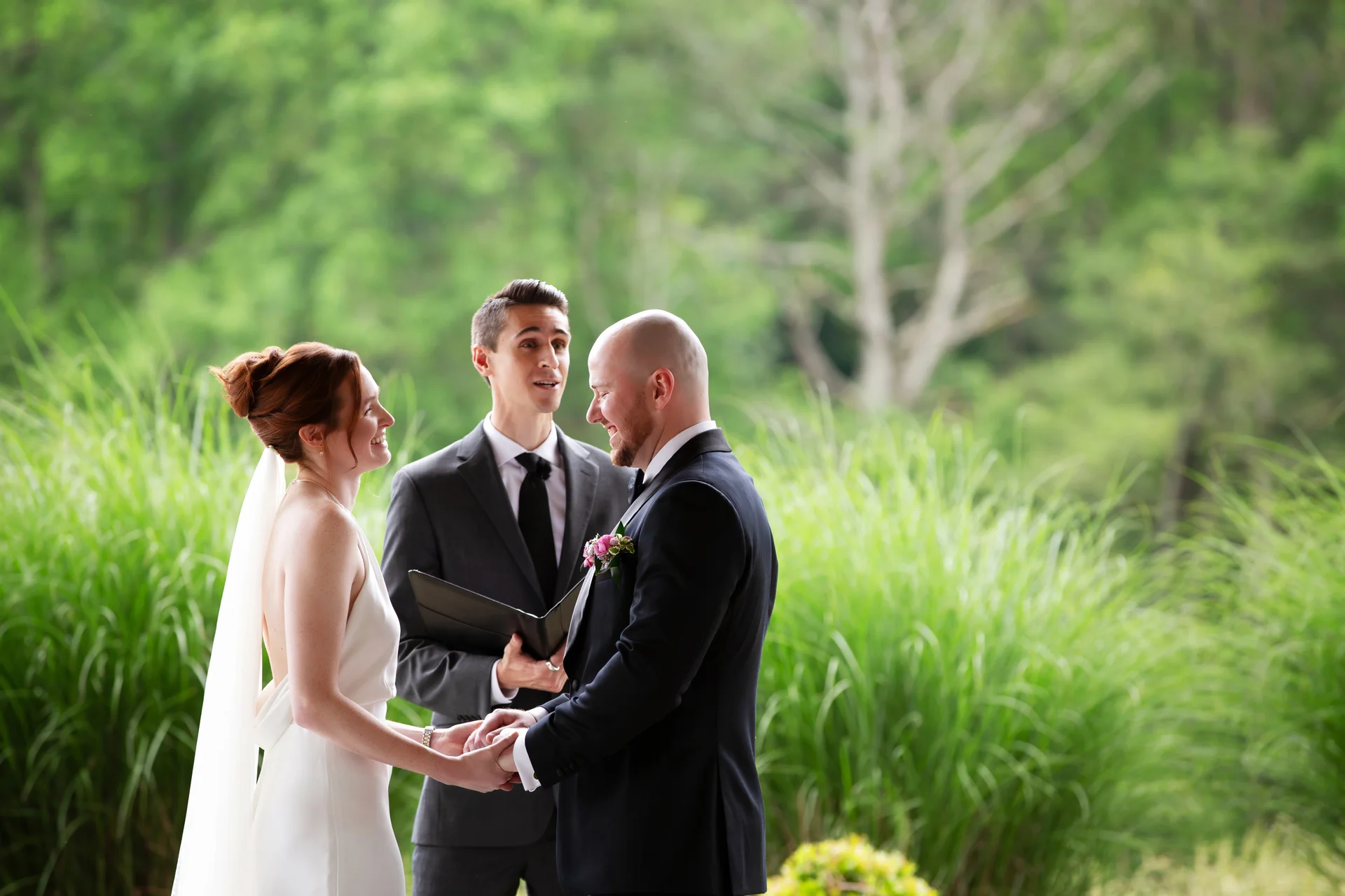 Couple photographed in warm natural light
